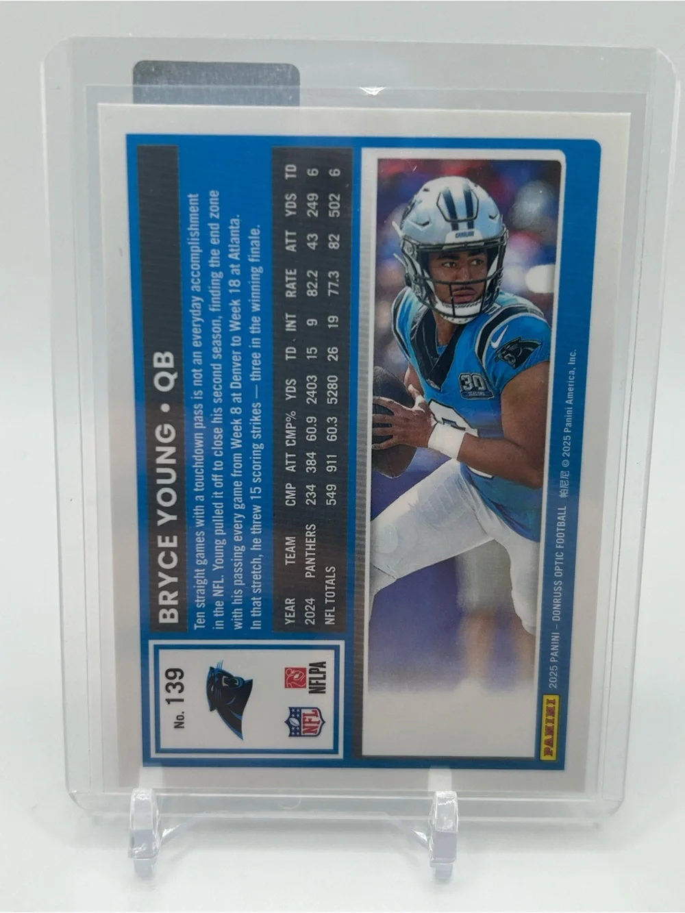 Bryce Young Panthers Football Card 🏈